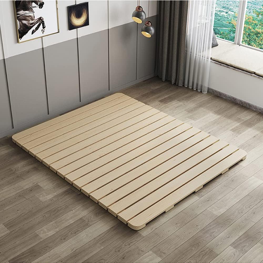 LOBOTOU LOBOTOU Breathable Moisture-Proof Bed Plate, Guest Tatami Mat,Wood Roll-Type Slatted Bed Japanese Floor Futon Mattress, Floor Sleep Bedding (Full)