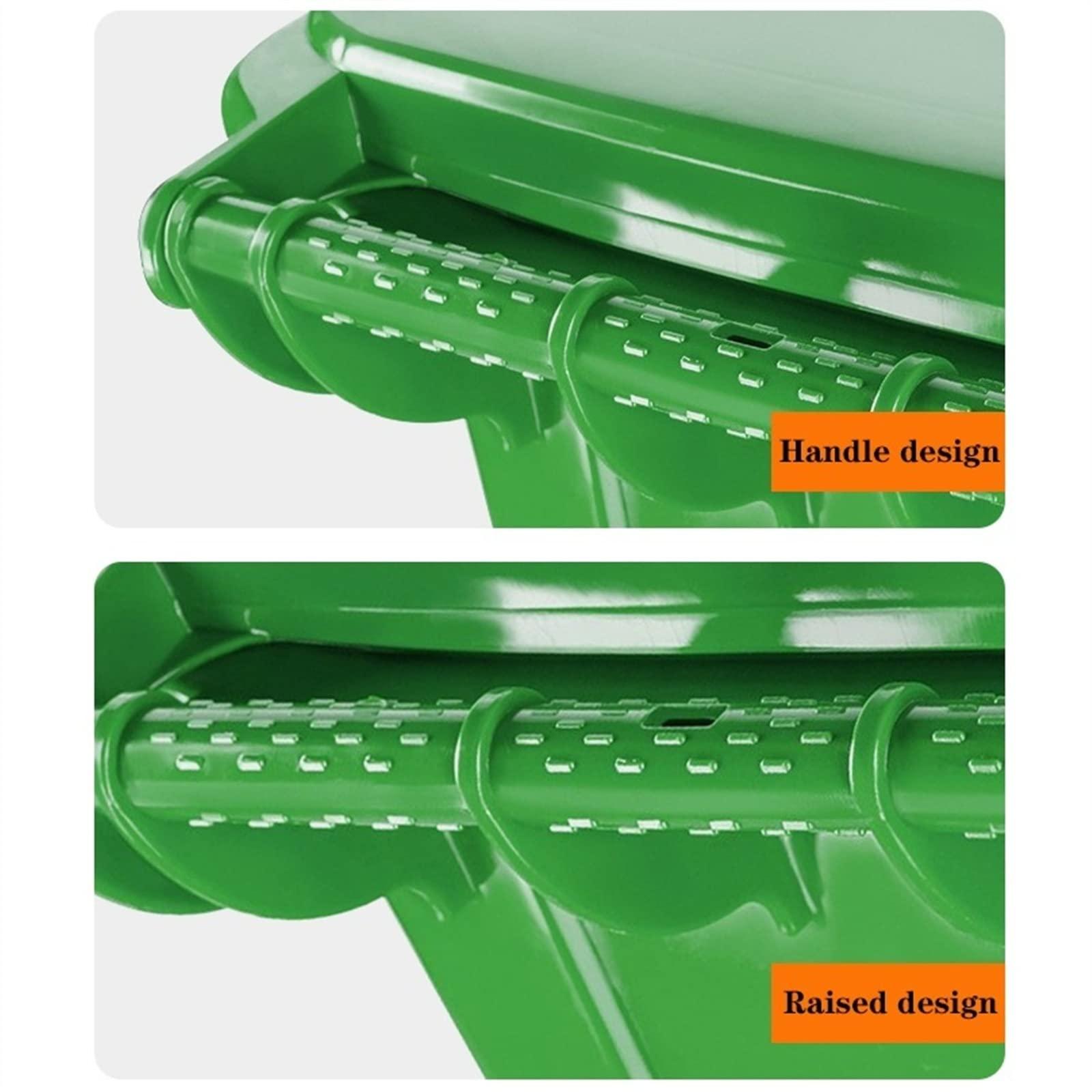 HEXEH Outdoor Trash Can Waste Container with Lid, Heavy-Duty Outdoor Garbage Can with Handles, Green, Heavy-Duty Construction, Perfect Back Yard, Deck, or Garage Trash Can Outdoor Waste Bins ( Size : 100L )