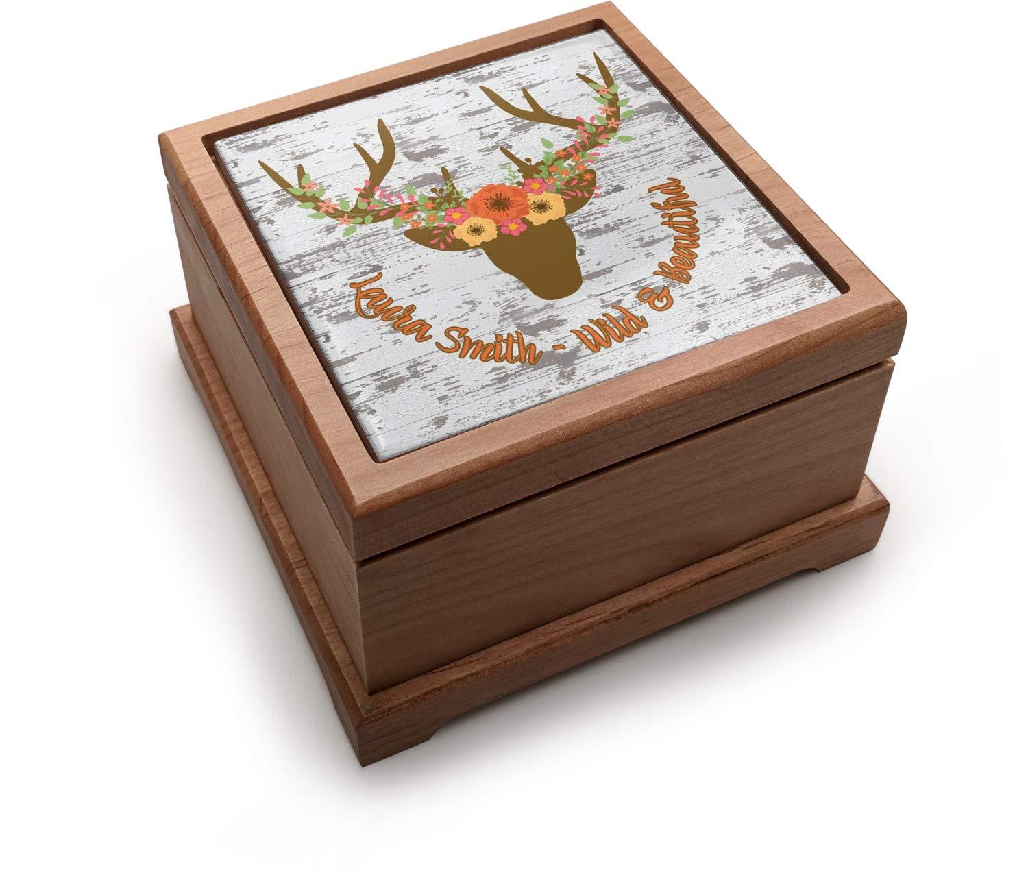 YouCustomizeIt Personalized Floral Antler Pet Urn