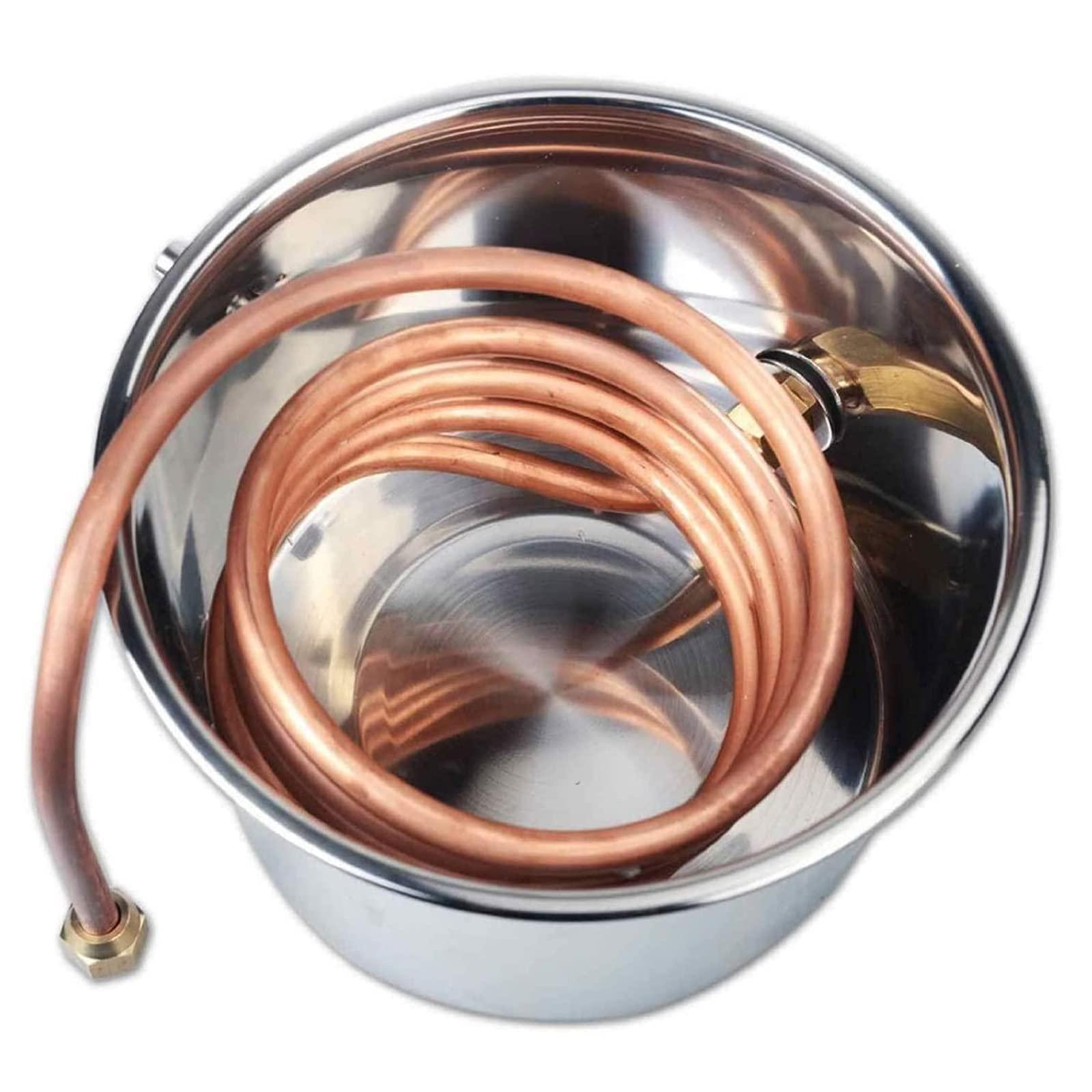 HKMA Water Distiller, Stainless Steel Still Wine Making Boiler Home Kit with Thermometer,12l/3gal