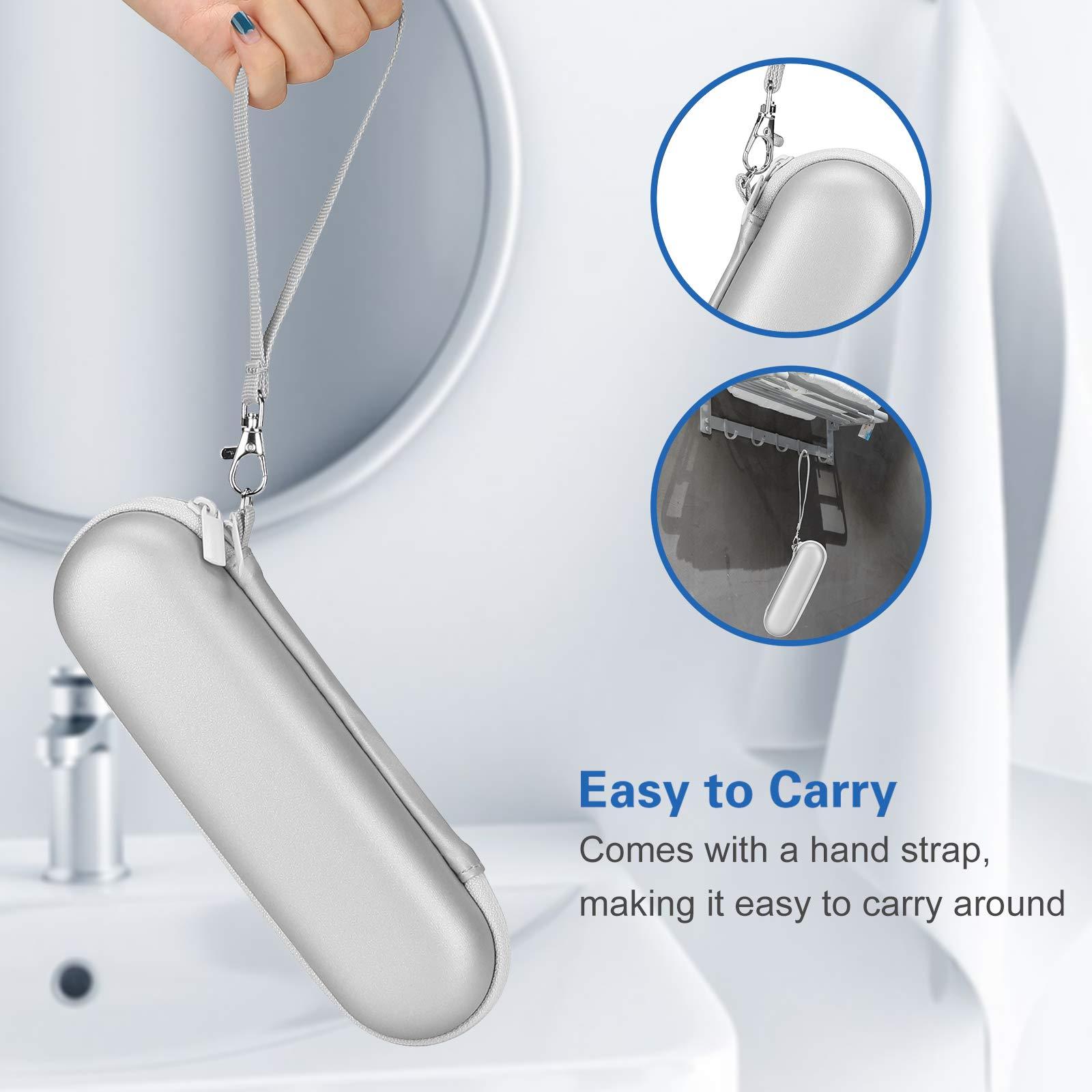 ProCase ProCase Travel Case for Oral-B/Oral-B Pro Smartseries/IO Serie Sonicare Protective Clean Electric Toothbrush, Hard EVA Case Cover Storage Bag Holder with Mesh Pocket for Accessories -Silver
