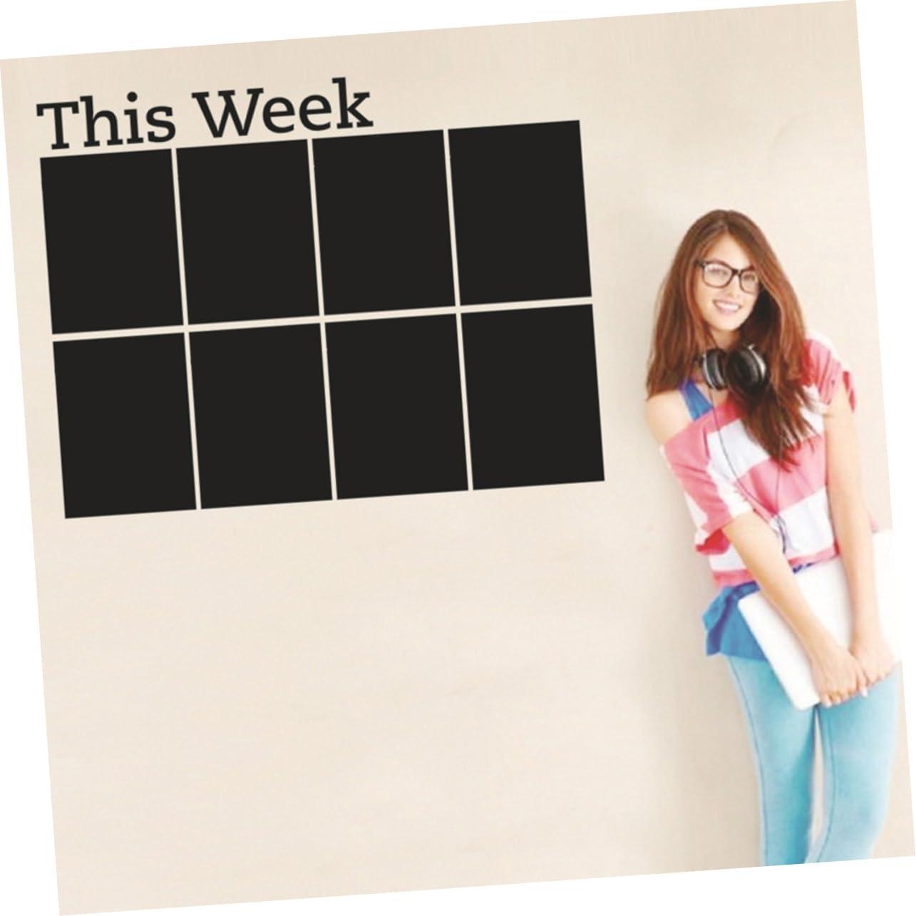 MAGICLULU MAGICLULU 2pcs Stick on Blackboard Kitchen Calendar Menu Chalkboard Chalk Board Calendar Chalkboard Stickers Monthly Planner Blackboard Weekly Menu Blackboard Peel Removable Mural