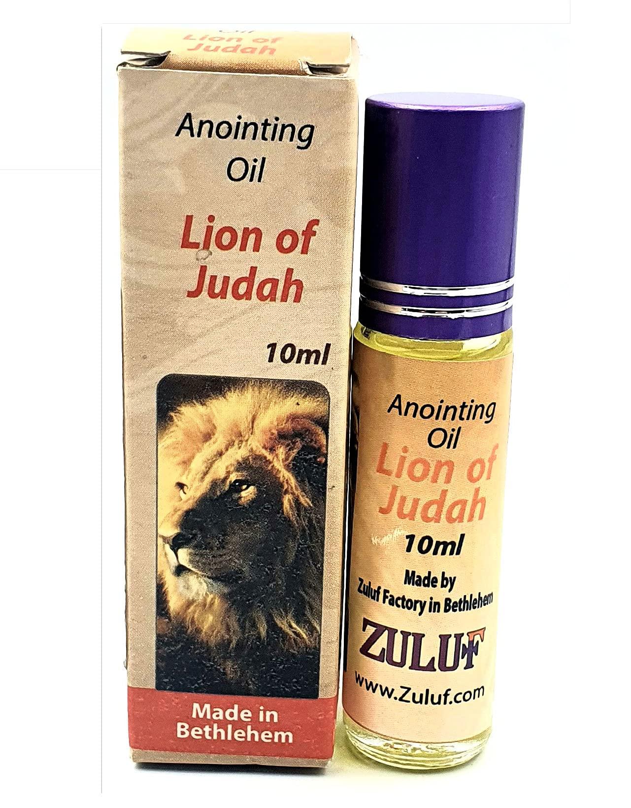 Zuluf Zuluf Lion of Judah Anointing Oil Holy Land Israel - 10ml (.34 fl. oz.) Roll-On Bottle Blessing Anointing Oil Lion of Judah from Israel for Healing and Protection, Home Blessing and Church PER007