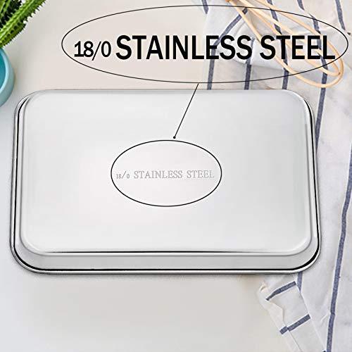 TeamFar TeamFar Baking Sheet, Stainless Steel Baking Pan Cookie Sheet, Healthy & Non Toxic, Rust Free & Less Stick, Easy Clean & Dishwasher Safe