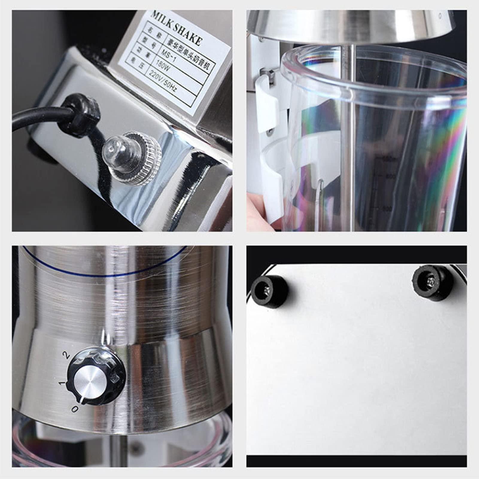 BLUNOA Classic Milkshake Maker Machine Electric Milk Shaker Mixer With 29 OZ Cup 2 Speeds Automatic Milk Foam Beverage Blender Stainless Steel Drink Mixer With Mixing Cup For Cafes/Shakes/Bars