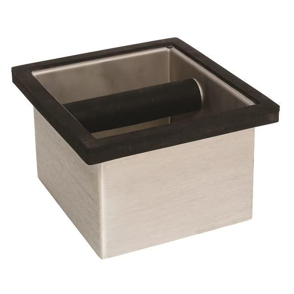 Rattleware Rattleware Stainless Maple Holder Knock Box - Perfect for Home, Cafe, Restaurant, Hotel, Office, or Commercial Establishment - Heavy Duty Knock Box Trusted By Baristas Worldwide (6 x 5.5 x 4)