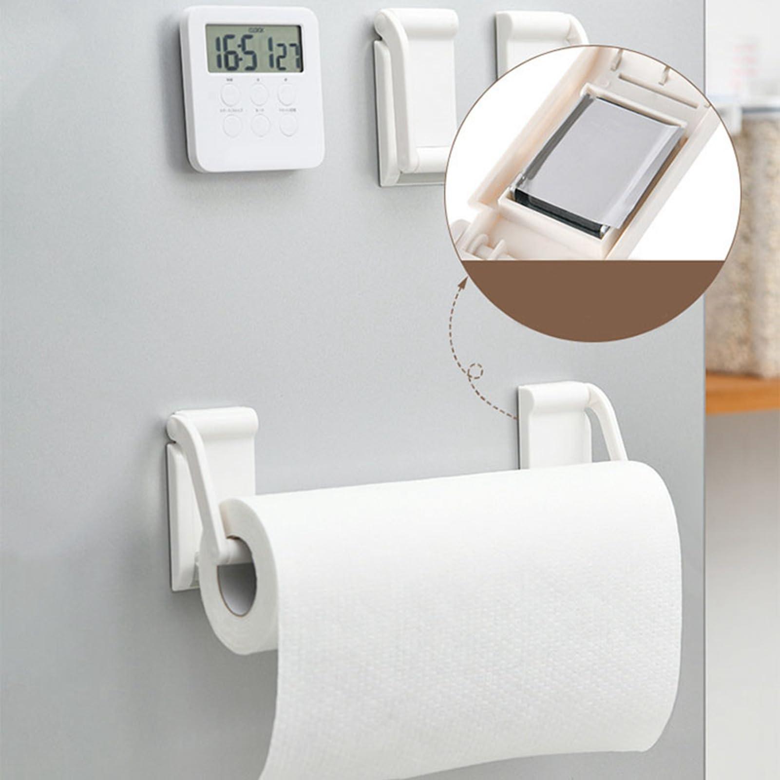 WOHPNLE Magnetic Paper Towel Holder, Multifunctional Kitchen Rack Organizer Paper Towel Bar Paper Roll Holder for Kitchen Efrigerator Grill