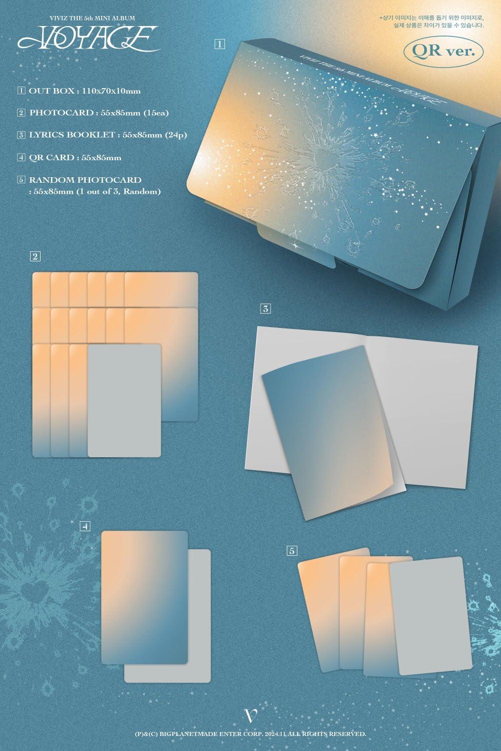 HomeLoft Basics VIVIZ Voyage 5th Mini Album with Tracking Sealed (QR Version)