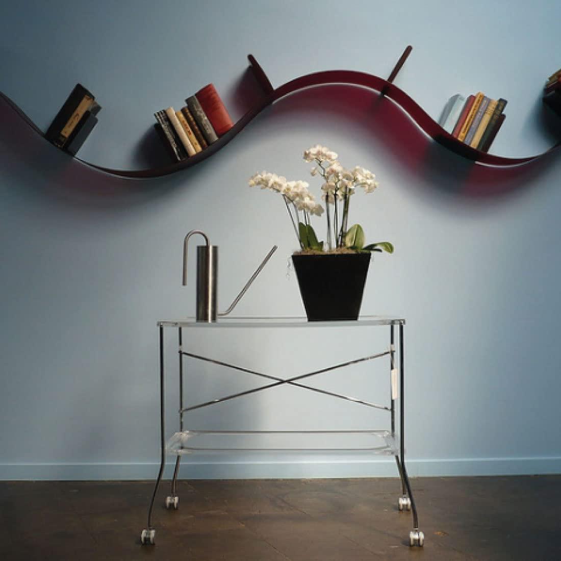 Kartell Kartell Bookworm Bookshelf by Ron Arad, Opaline Wine Red