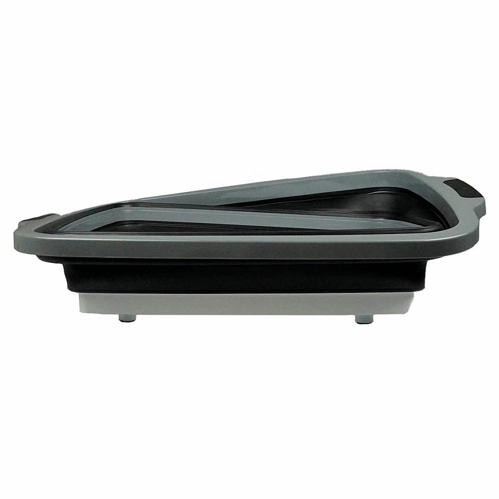 Generic1 BBQ Prep Tub with Black Lid and Cutting Board Foldable Design Original 20\" X 16.25\" 5.5\" Plastic