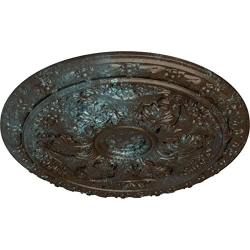 Ekena Millwork Ekena Millwork CM20BLBBS Baile Ceiling Medallion, 20\"OD x 1 5/8\"P (Fits Canopies up to 3 1/4\"), Hand-Painted Bronze Blue Patina