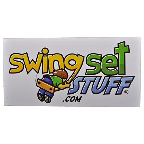 Swing Set Stuff Inc. Swing Set Stuff Inc. Flat Swing Seat with 5Uncoated Chain & SSS Logo Sticker Flat Seat Uncoated Chain, Black