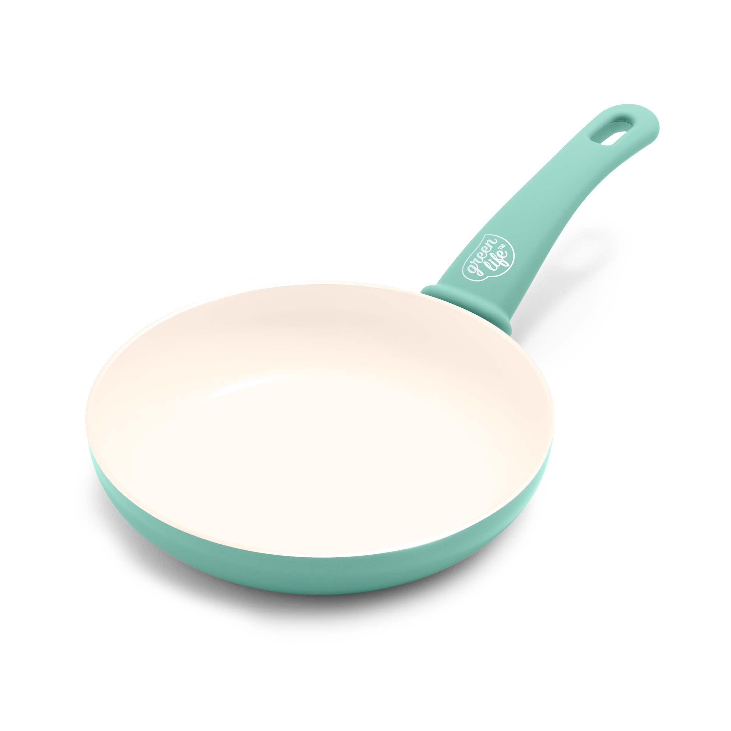 GreenLife GreenLife Soft Grip Healthy Ceramic Nonstick, 8" Frying Pan Skillet, PFAS-Free, Dishwasher Safe, Turquoise