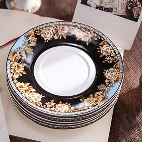 efkerggjgtgtgjhpwelp Tea Cup Set Porcelain Tea Cup Set Ceramic Coffee Tea Gift Sets wiith Cups Saucer and Spoons Service Flower Tea Cup (2 pcs) ()
