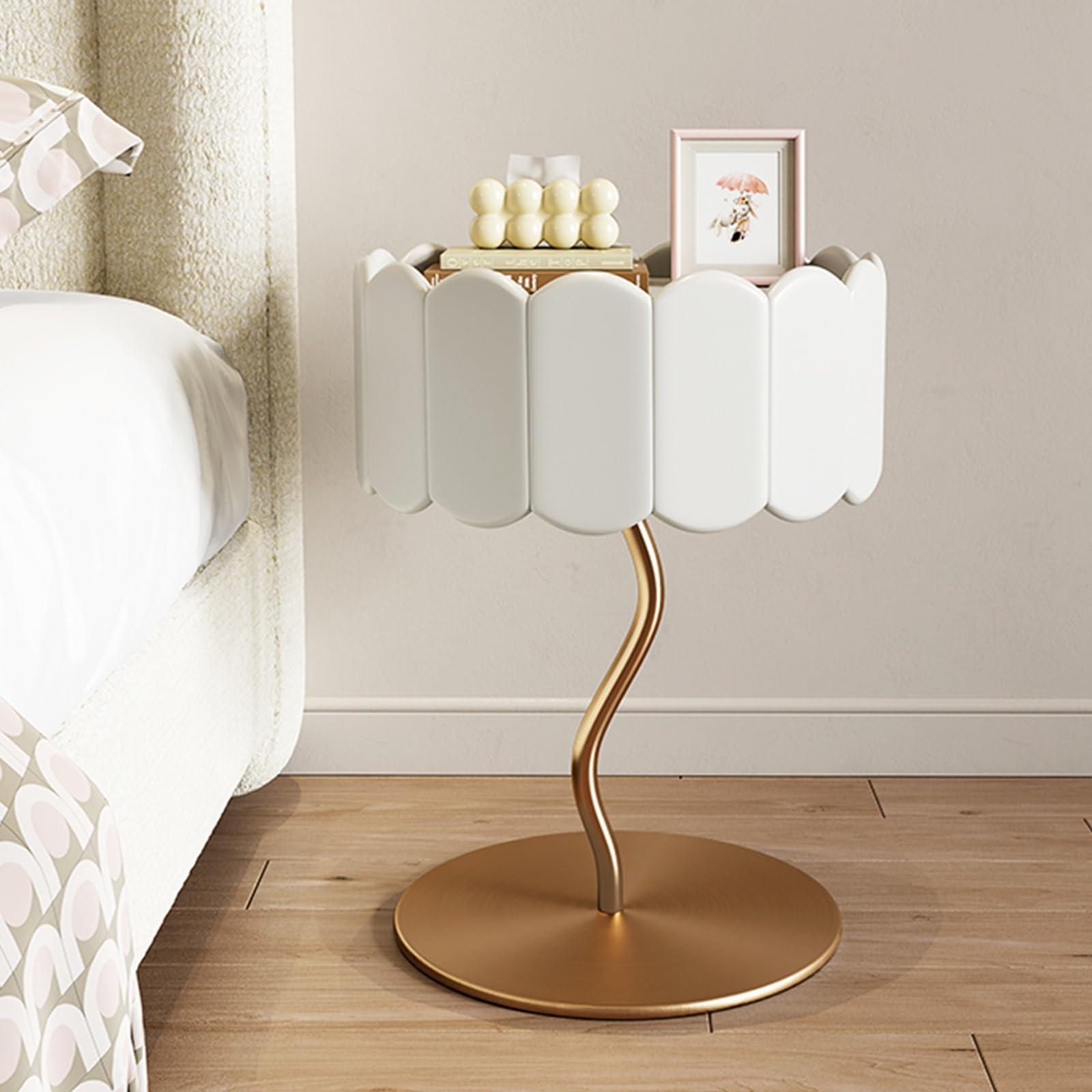 MZQMK MZQMK Nightstand, Drawer Dresser, Bedside Furniture, Night Stand, End Table with Fabric Bins for Bedroom, Closet, Dorm(B)