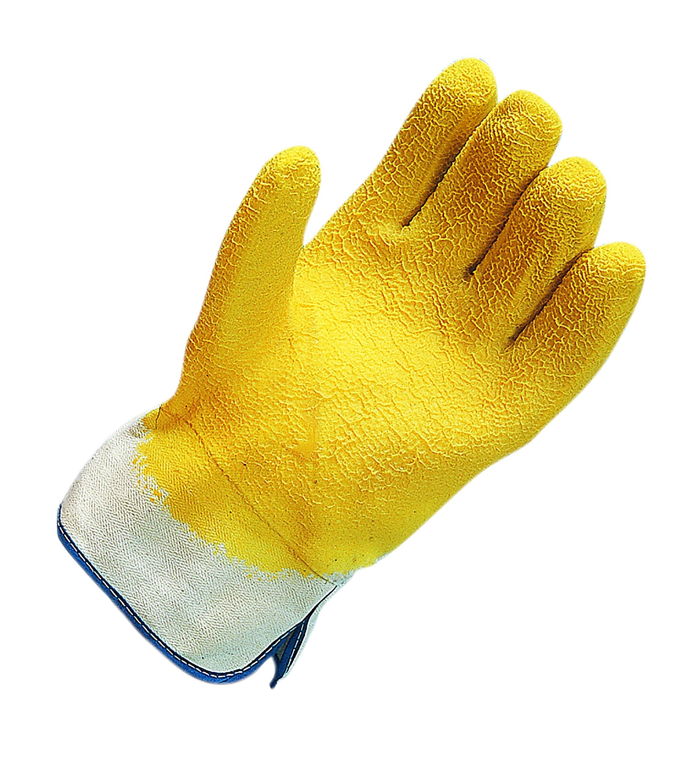 San Jamar San Jamar 1000 Rubber Oyster Shucking Glove with Cotton Lining (Pack of 2),Yellow