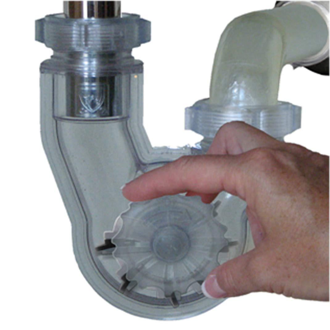 PermaFLOW Permaflow Never Clog Transparent Abs 1-1/2\" P-Trap (Includes 1-1/2\" To 1-1/4\" Reducing Gaskets) - For Kitchen & Bath/Lavatory