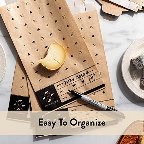 Formaticum Formaticum Cheese Storage Bags, Keep Charcuterie Fresh, Wax Paper Bags, 30 Count