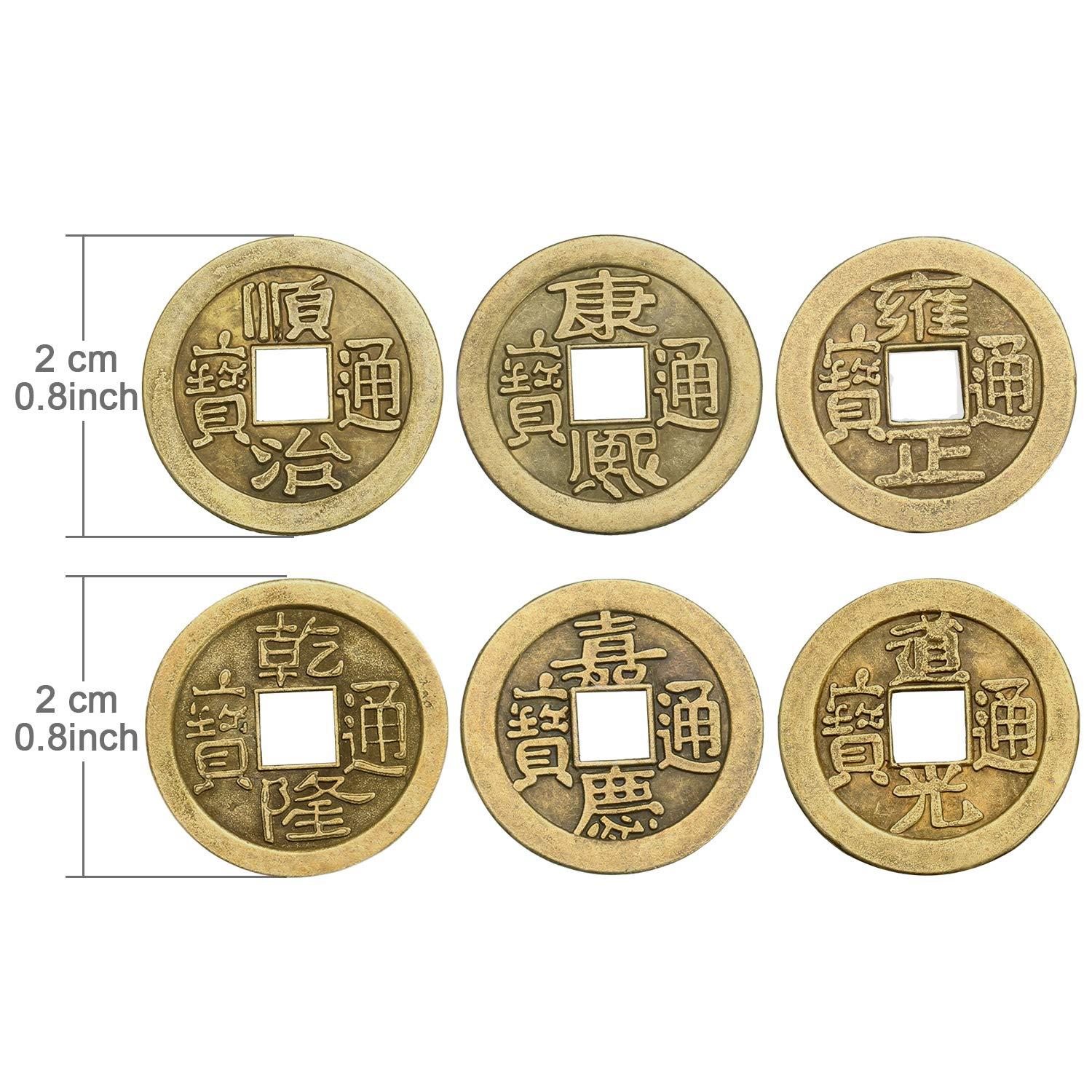 Boao Boao 150 Pieces Chinese Coins Chinese New Year Feng Shui Coins I-Ching Ornament for Wealth and Good Luck (0.8 Inch)