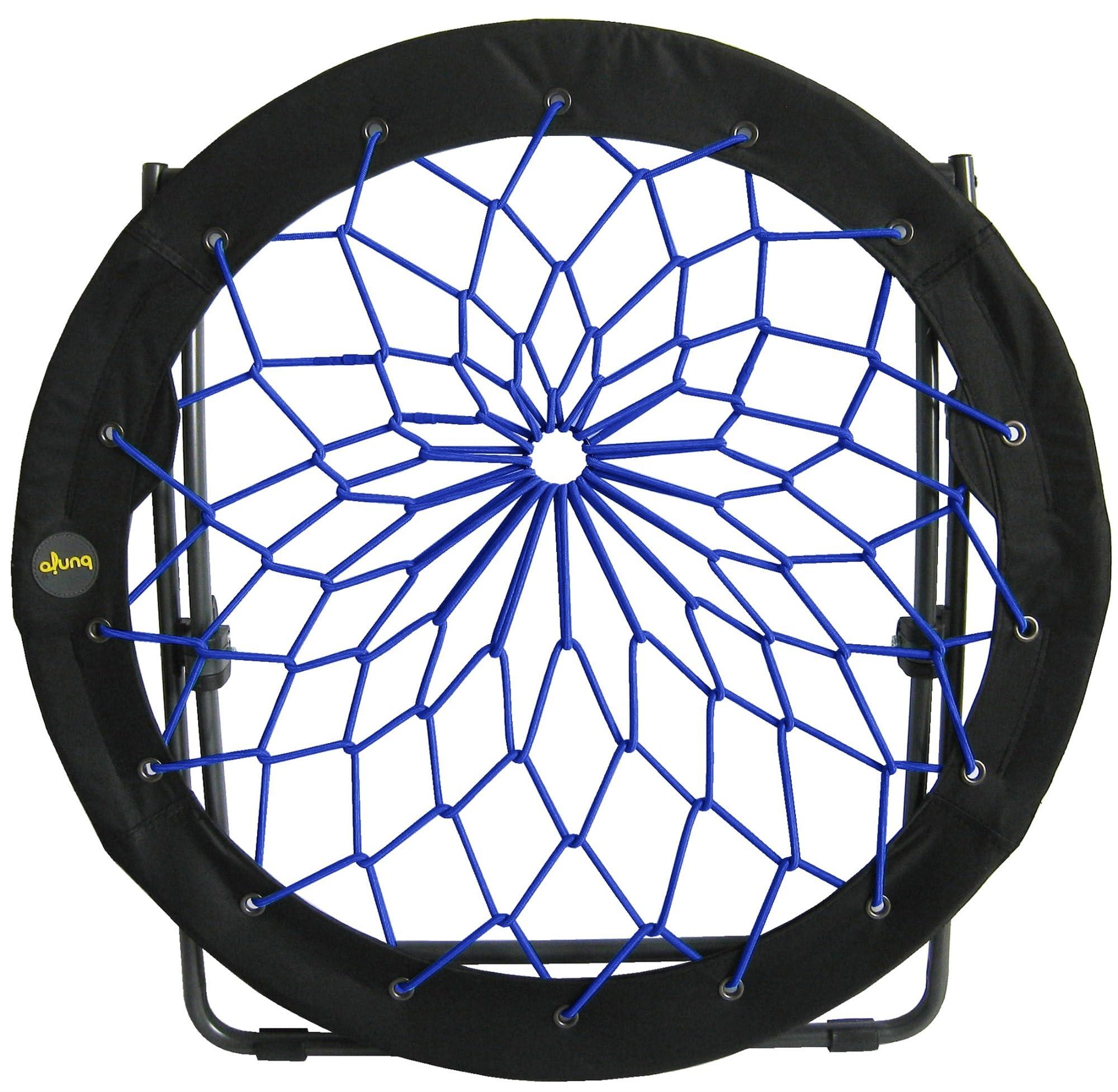 Zenithen Zenithen Limited Portable Indigo Bunjo Bungee Dish Chair, Perfect for Dorm Rooms, Reading, Studying, Gaming, Movie Nights Living Rooms, and Bedrooms, Indigo (Pack of 2)