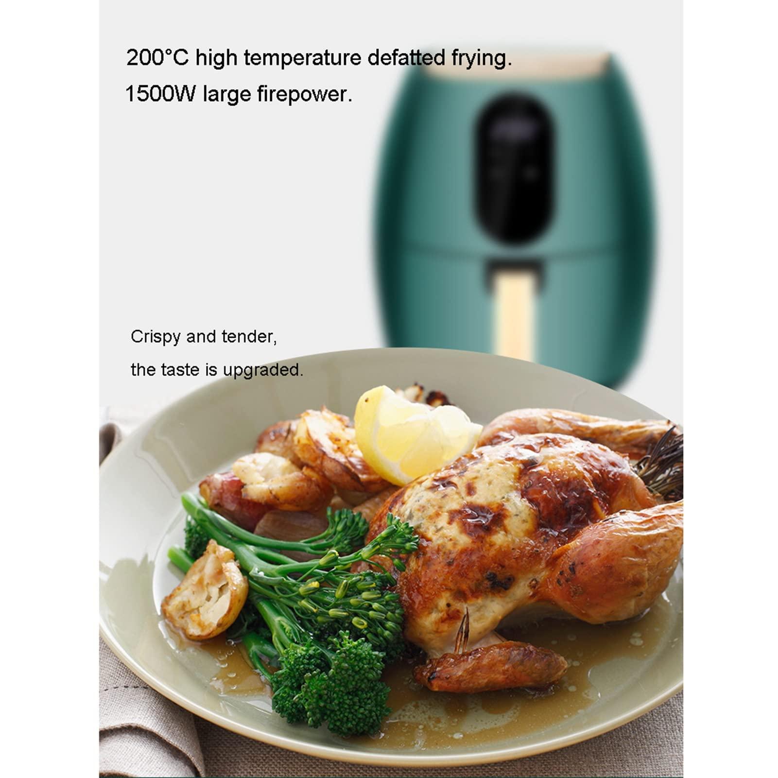 AJIEYMXD AJIEYMXD Home Air Fryer, LCD Touch Screen Panel, Fast Low Fat Cooking Electric Oven, Easy Clean, 6.5L, Dark Green needed Efficency