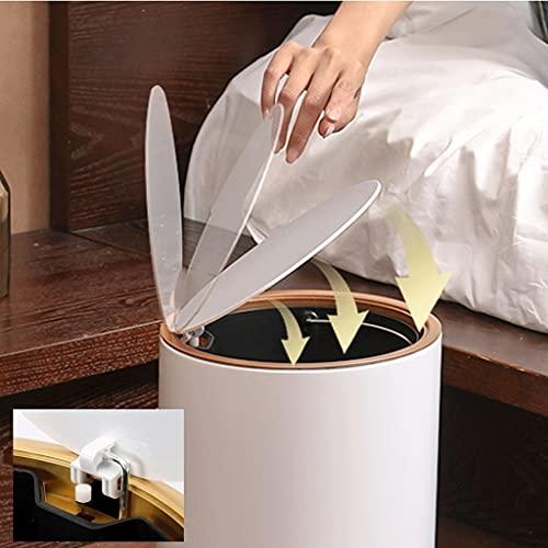 WAVEPEAK WAVEPEAK Indoor Trash cans Trash Can, Round Trash Can Stainless Steel Trash Can with Lid for Kitchen Bedroom and Living Room (12L 2.6bal) Indoor Garbage cans(Blue,2.6bal)