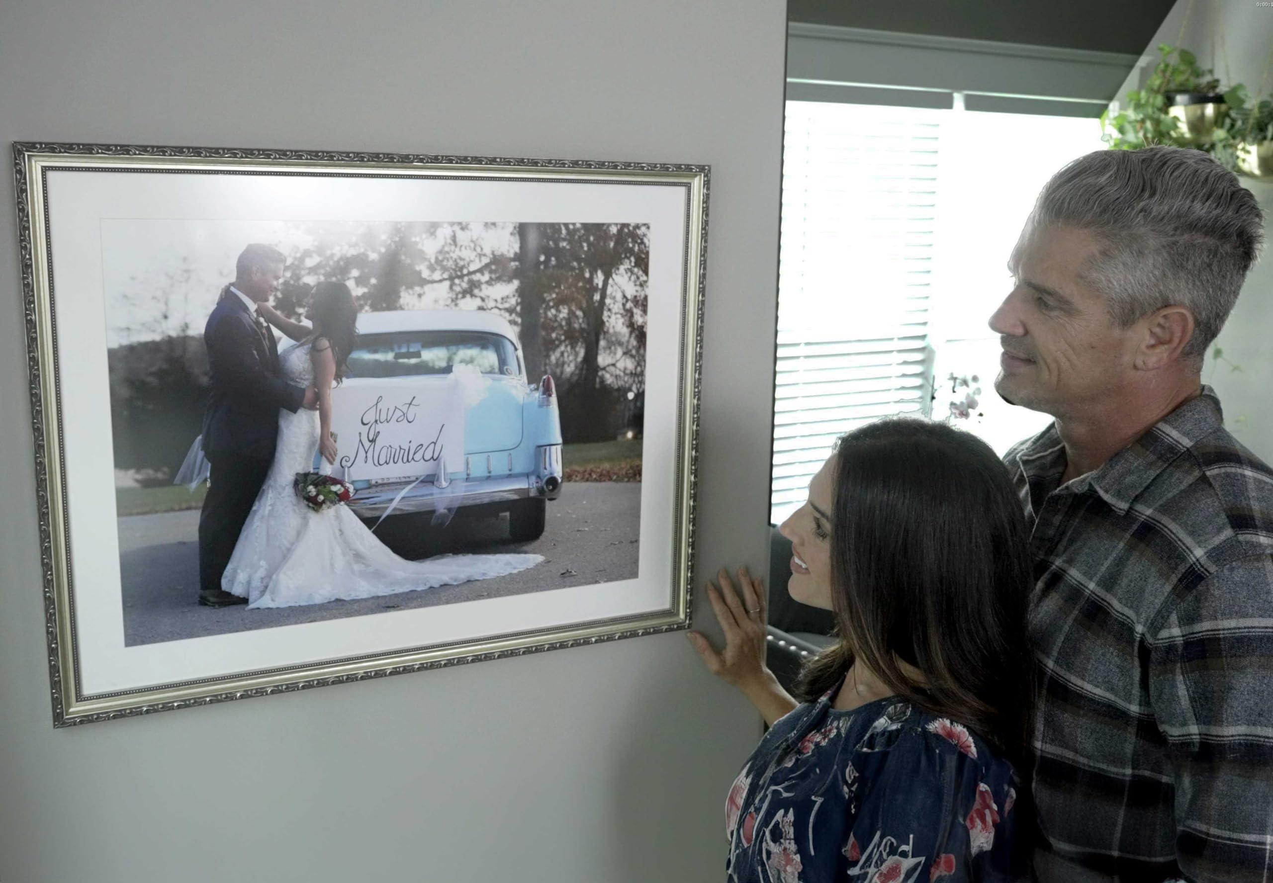 CustomPictureFrames.com 31x24 Frame Ornate Silver Solid Wood Picture Frame Width 1.125 Inches | Interior Depth 0.375 Inches | Willrick Traditional Frame with UV Acrylic Plexiglass, Foam Board Backing & Hanging Hardware