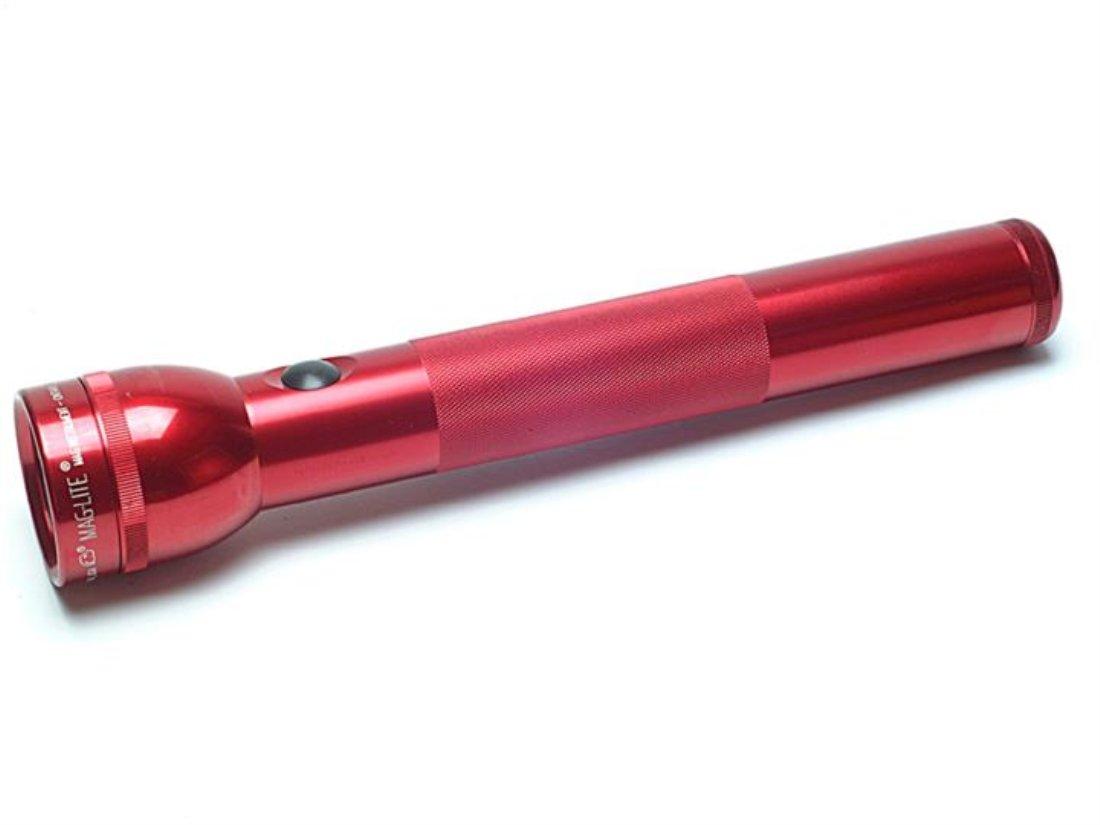 MagLite Maglite Heavy-Duty Incandescent 3-Cell D Flashlight in Display Box, Red