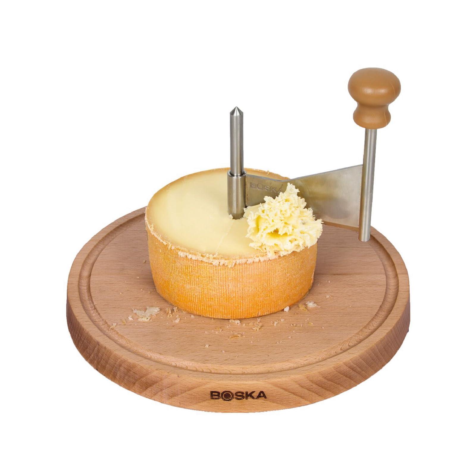 BOSKA BOSKA Cheese Curler Amigo - The Original with 10-year Warranty - Cheese Wheel for i.a. Tete de Moine, Girolle & Chocolate - Cheese Shaver made of Stainless Steel
