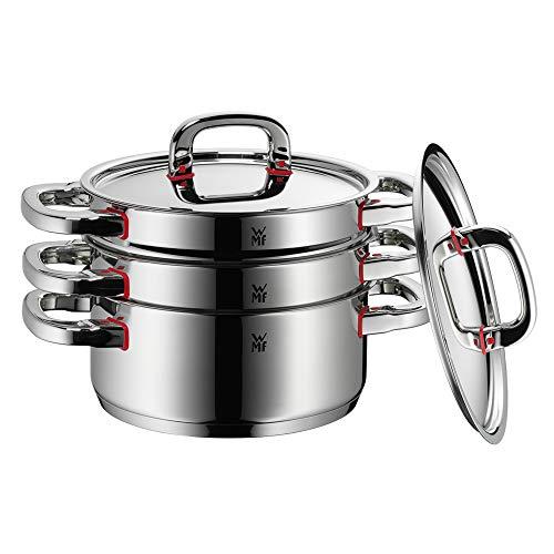 WMF WMF cookware 20 cm approx. 3,3l Premium One Inside scaling vapor hole Made in Germany Cool+ Technology metal lid Cromargan stainless steel brushed suitable for all stove tops including induction dishwasher-safe