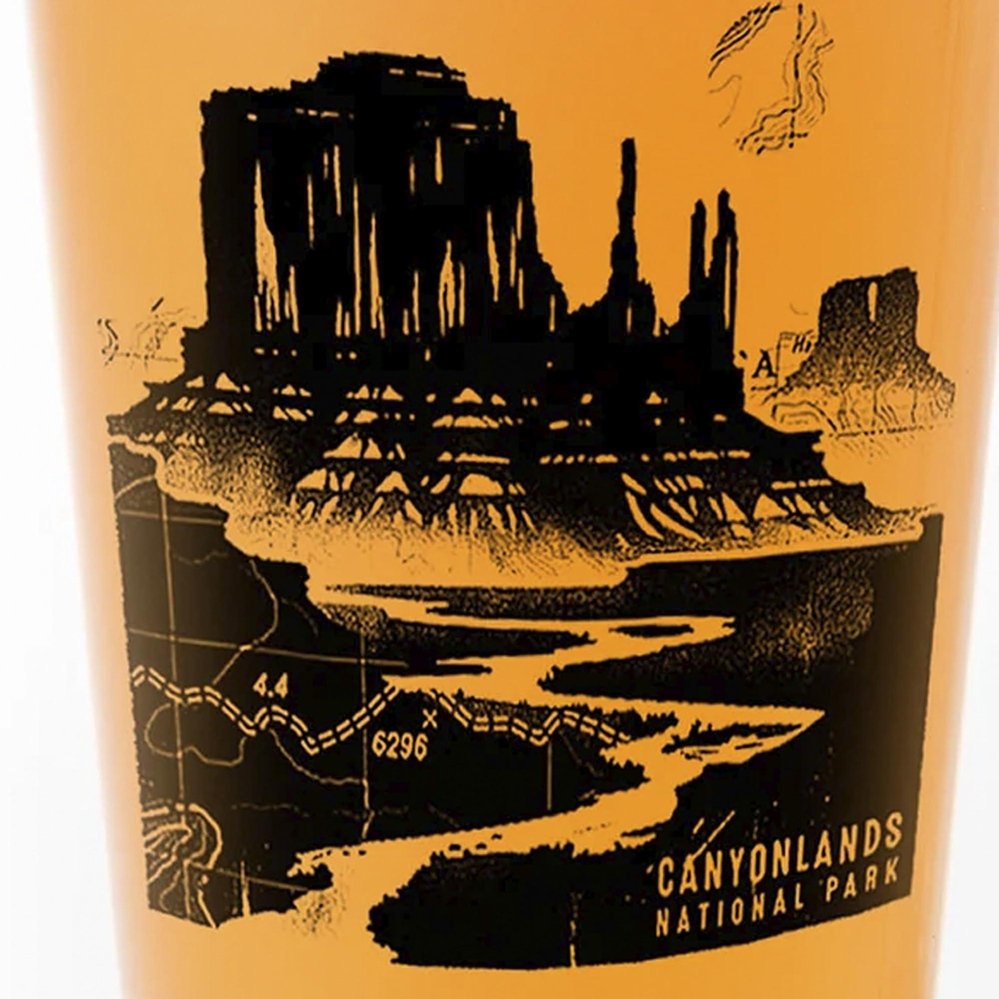 Black Lantern Black Lantern Themed Pint Glasses National Park Designs for Craft Beer Enthusiasts and Home Bars - (Set of Two 16oz. Glasses) Unique Everyday Drinking Glasses & Glassware Set of 2 (Canyonlands)