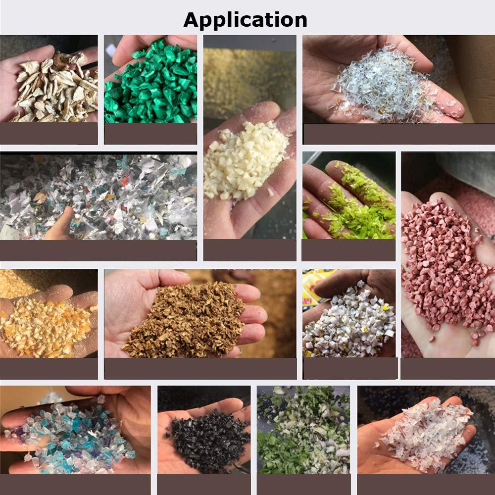HayWHNKN HayWHNKN Electric Plastic Shredder Plastic Crusher Grinder Bottle Cans Crusher Chipper Granulator for Recycling Waste Plastic Scrap Crushing Machine Plastic Crusher for PC/PVC/Rubbler 220V 2.2KW