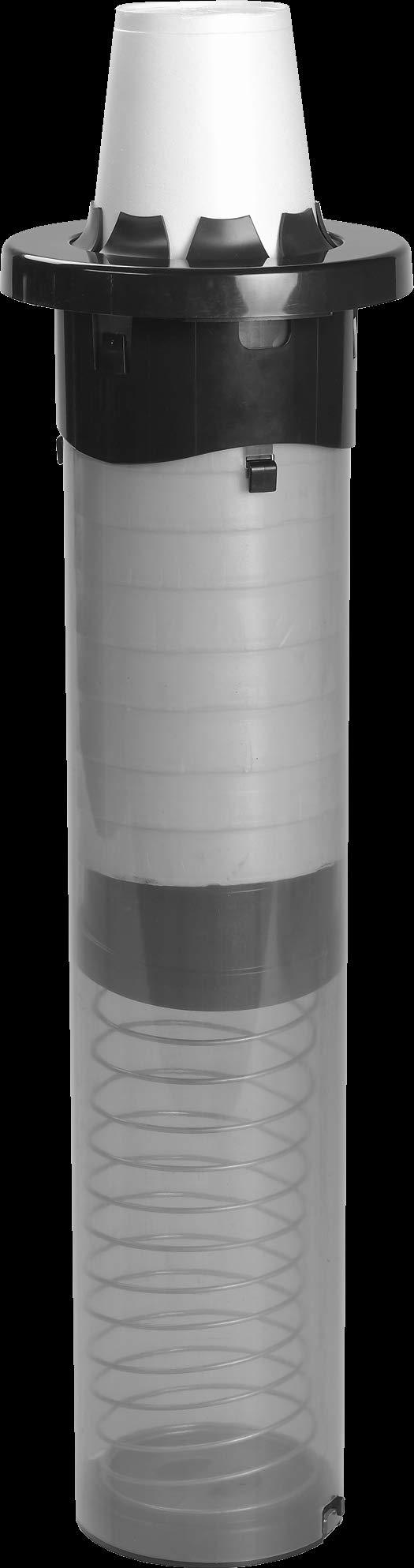 San Jamar San Jamar Euro Sentry In-Counter Cup Dispenser 4-24 Oz Cups with Adjustable Lever for Restaurants, Dining Halls, and Fast Food, Plastic, 23.5 Inches, Blue