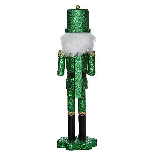 Kurt S. Adler Kurt Adler 15-Inch Wooden Irish Nutcracker on Shamrock Base