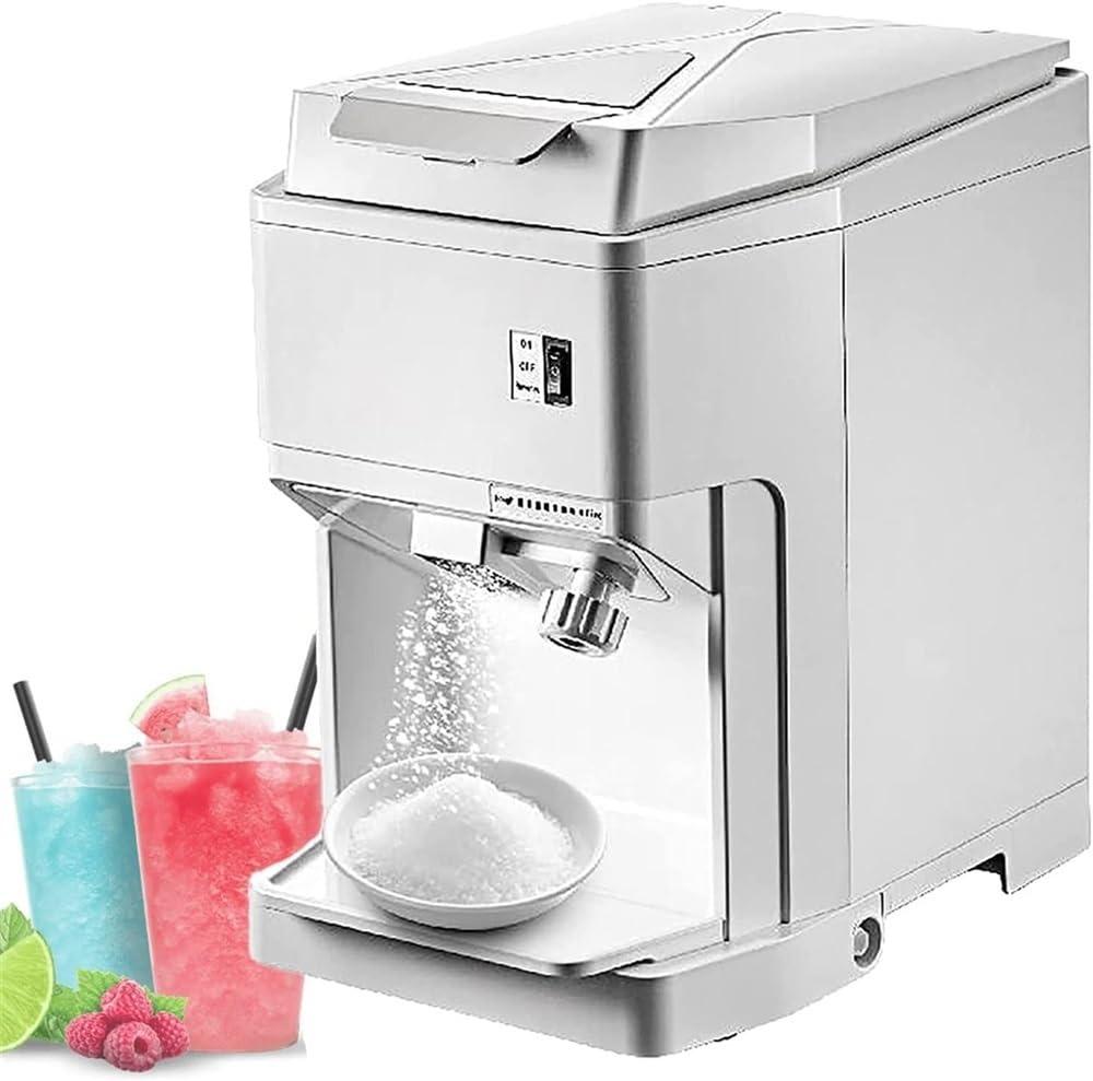 ZIJINGM ZIJINGM Electric Ice Shaver 265 LBS/H Commercial Snow Cone Maker 250W Ice Crusher Machine Shaved Ice Maker Machine Adjustable Fineness