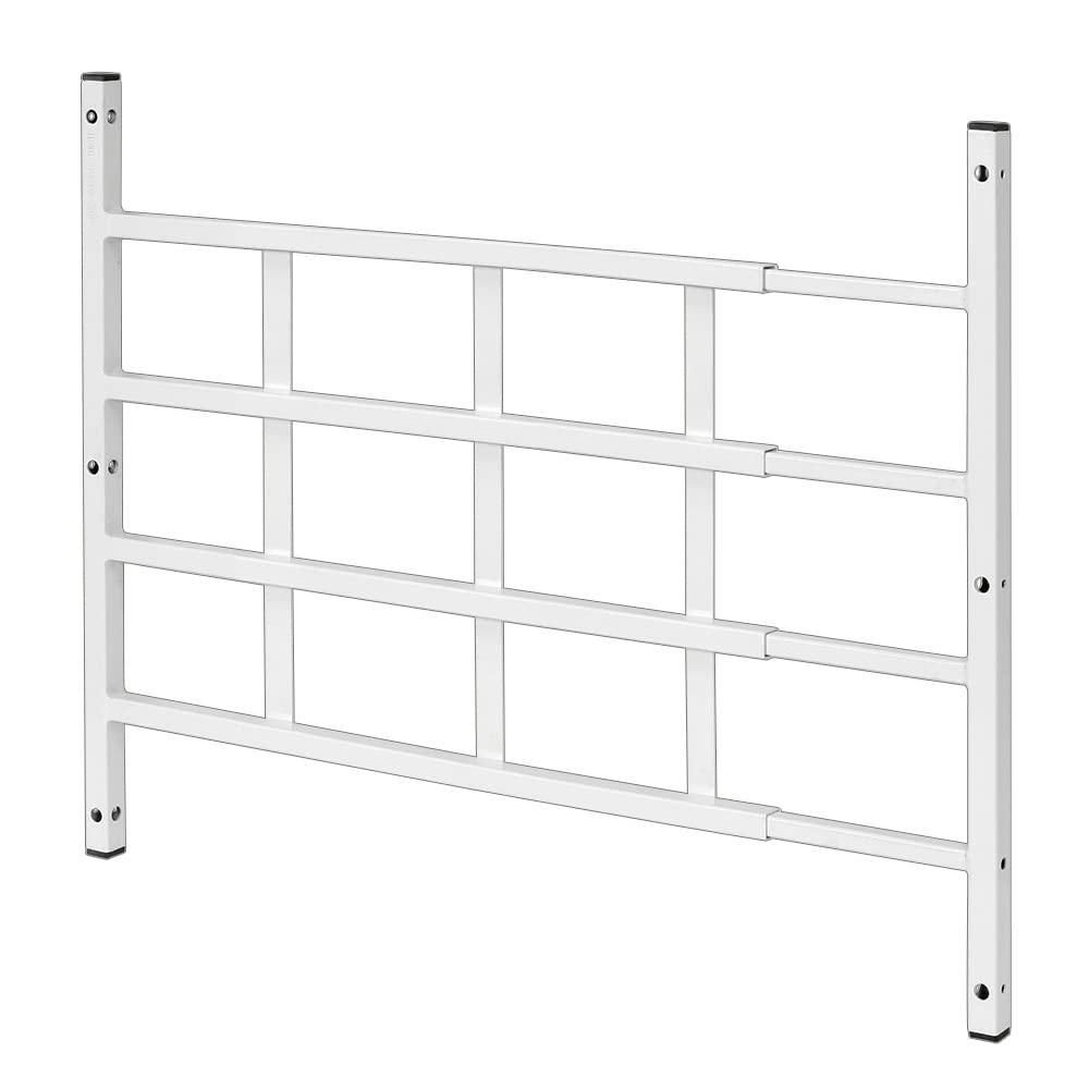 PRIME-LINE Segal S 4768 Carbon Steel Fixed 4-Bar Window Grill for Home Security and Child Safety, 21-1/4 In., White Black (1 Set)