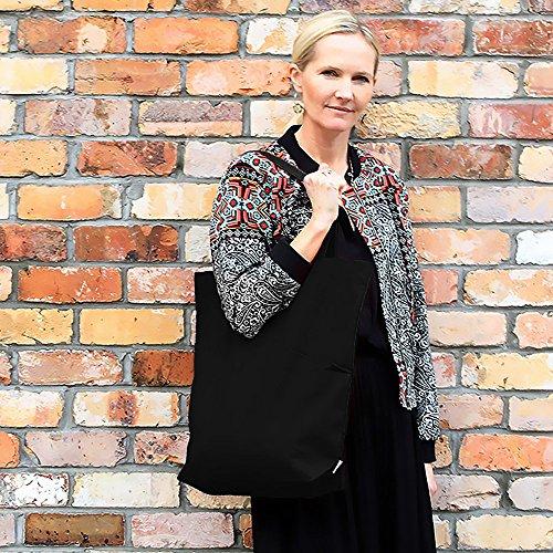 Augbunny Augbunny 100% Cotton Canvas Shopping Tote Bag Grocery Bag 4-pack