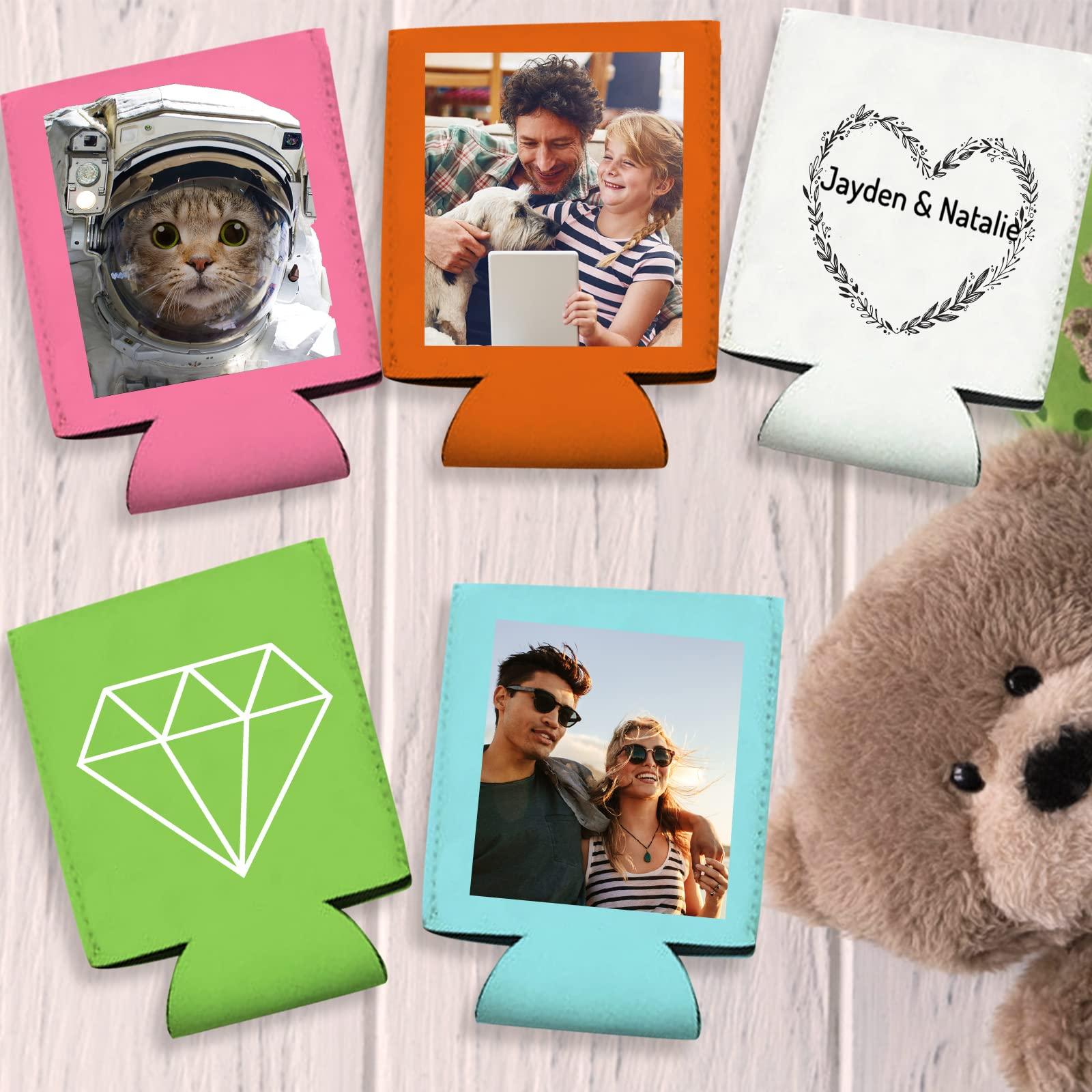 Generic Personalized Can Cooler Sleeves Custom Beer Cozy Bulk Customized with Image Text Logo Insulated Beverage Bottle Holder Cover for Wedding Birthday Party