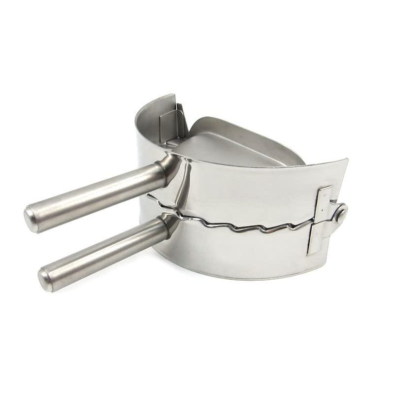 i Kito Stainless Steel Ravioli Mold Dumpling Press Maker Wrapper Pierogie Pie Crimper Pastry Dough Cutter Kitchen Gadgets (M-4inch)