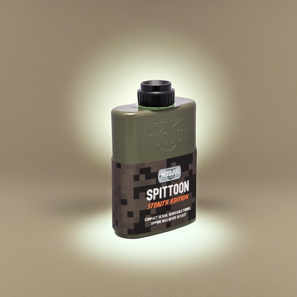 MudJug Mudjug Olive Drab Stealth Travel Spittoon - Portable Spit Jug, Spill Resistant and Leak-Proof Design, Compact and Easy to Carry, Fits in Your Pocket for Convenient On-the-Go Use, Ideal for Dippers