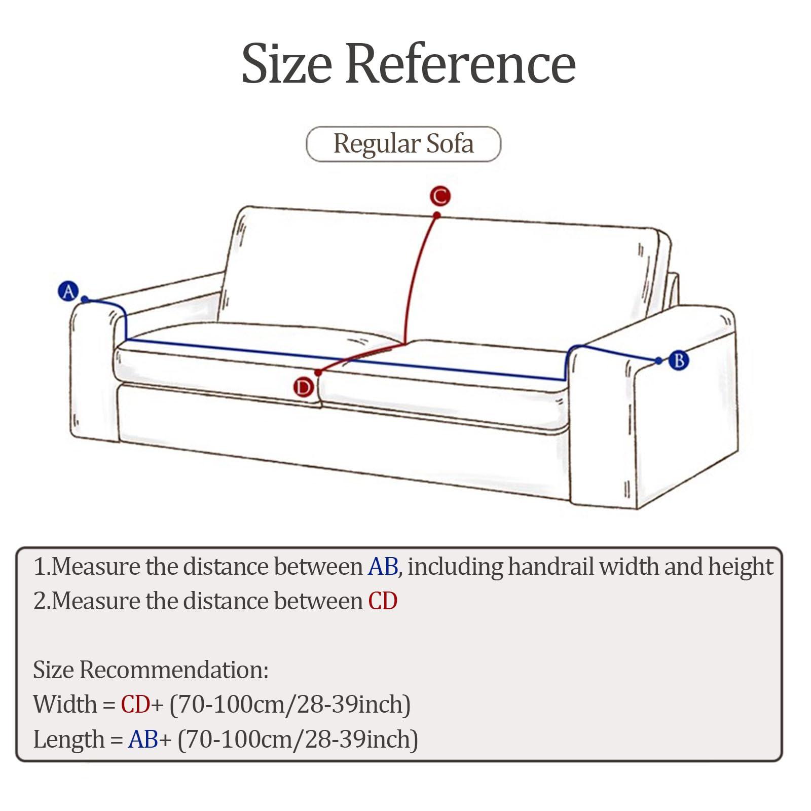 Generic Customized Retro Sofa Slipcovers,Modern Short Plush Sofa Cover Thickened Washable Couch Cover Country Style Couch Slipcover Furniture Protector Cover(W*L:195x360cm(77x142inch), H)