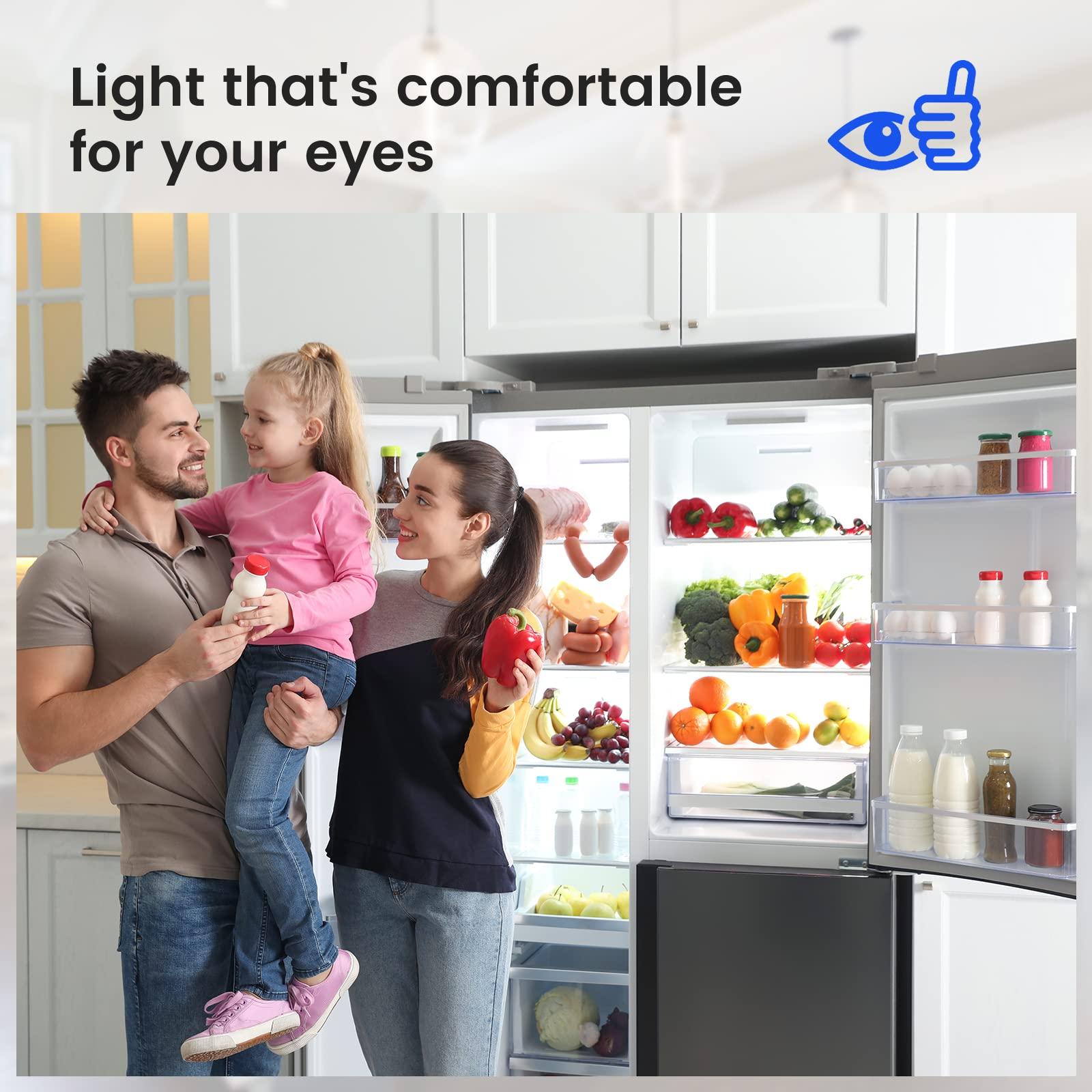 Luxvista Luxvista Dimmable T6.5 E17 LED Appliance Bulb - 4W LED T6.5 Exit Sign Clear Light Intermediate Base for Refrigerator Freezer Daylight 6000K (2-Pack)