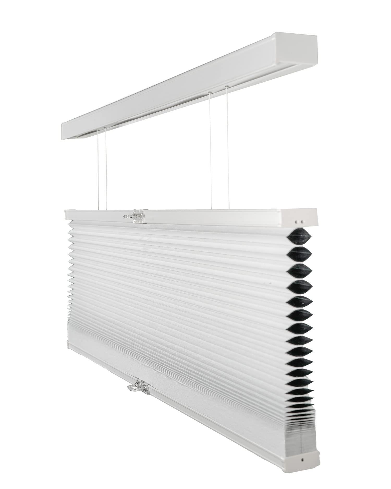 CHICOLOGY CHICOLOGY Cellular Shades, Top Down Bottom Up Shades, Blinds for Windows, Window Shades for Home, Door Blinds, Window Coverings, Cellular Blinds,Simply White - Blackout, 24.5" W x 48" H