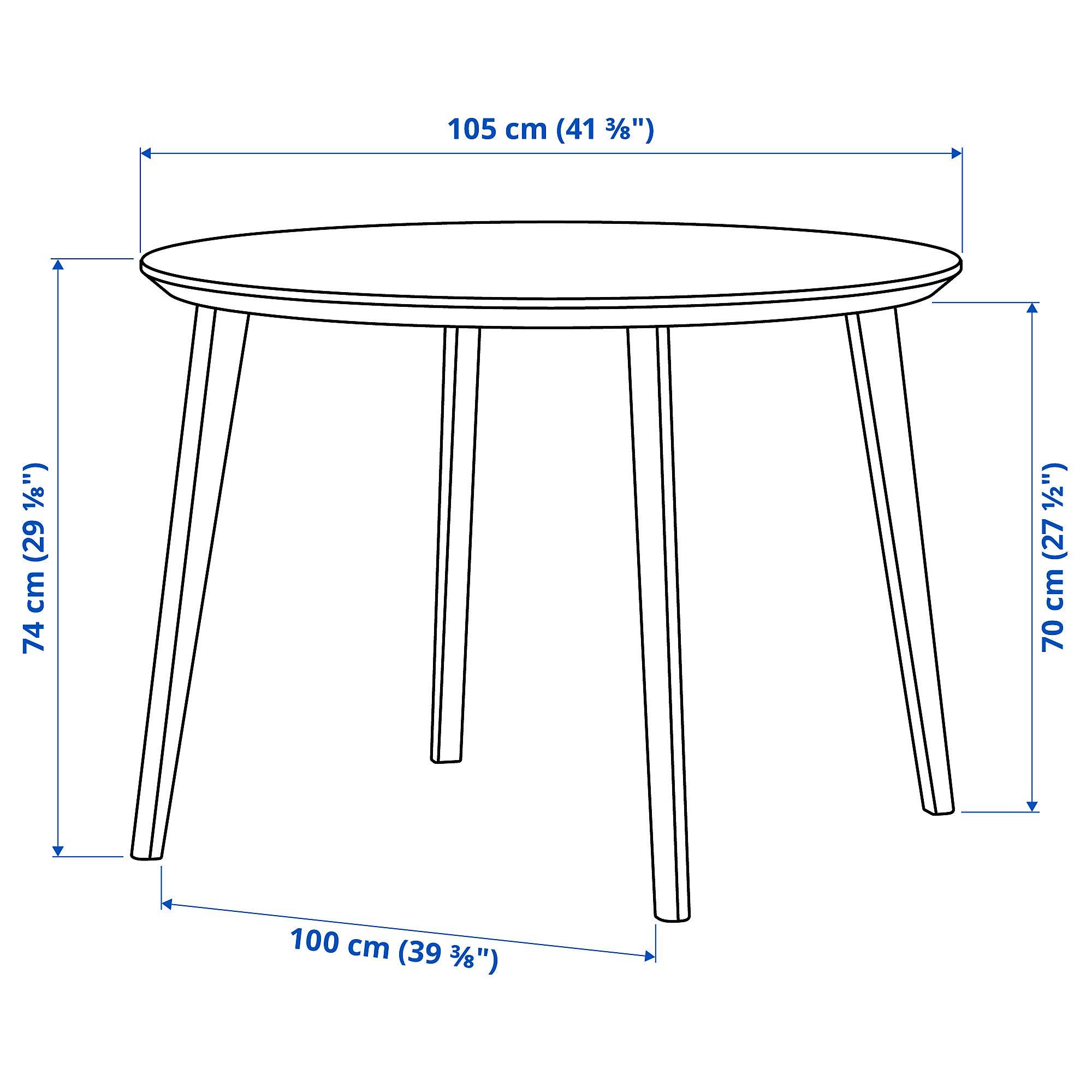 Ikea IKEA LISABO Table, 105 cm, ash Veneer