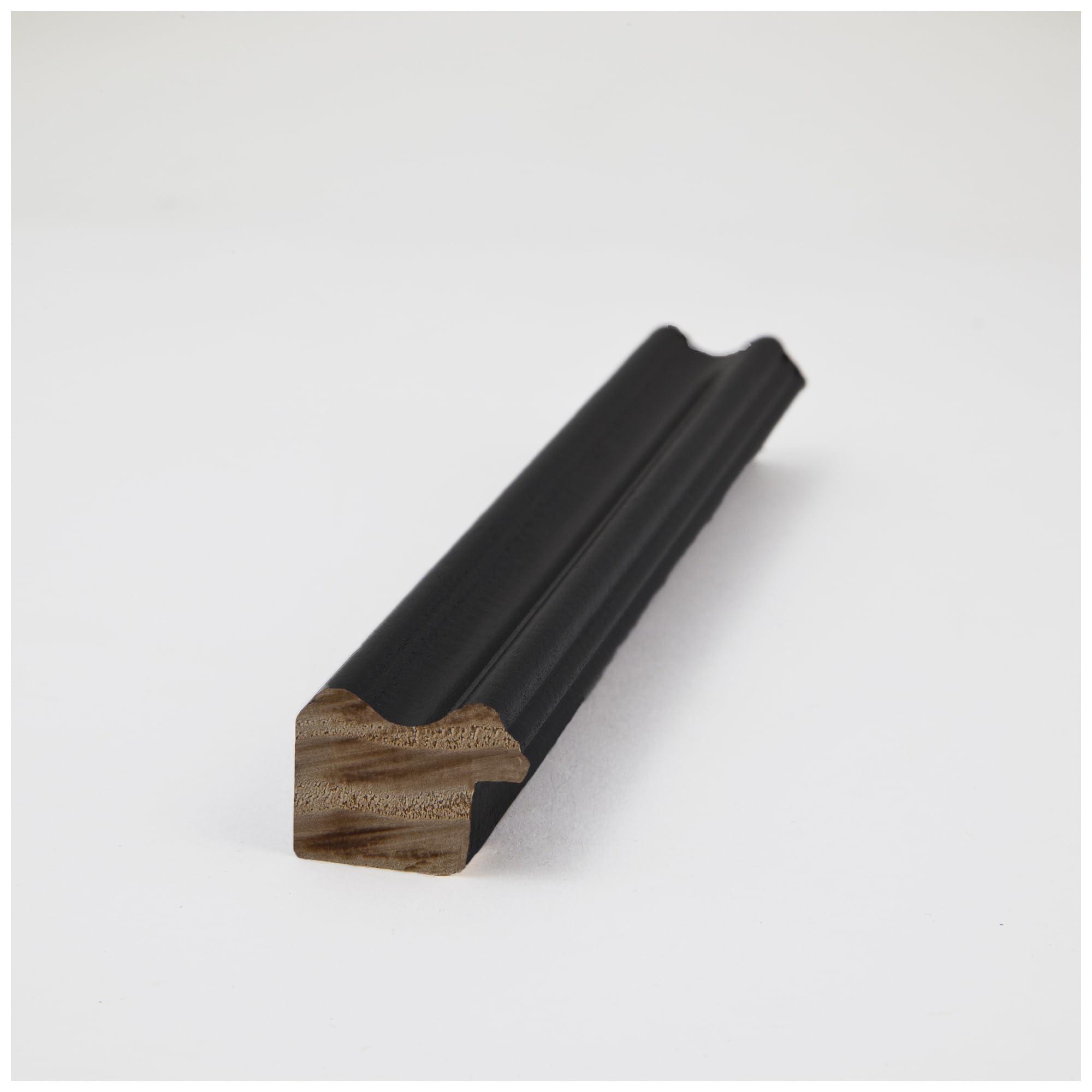 ArtToFrames ArtToFrames 60x90 CM / 23.62x35.43 INCH Black Picture Frame, This 1.00 Inch Custom Wood Poster Frame is Black - Comes with Economy Acrylic and Corrugated Backing (CMWOM0066-60823-YBLK-60x90)