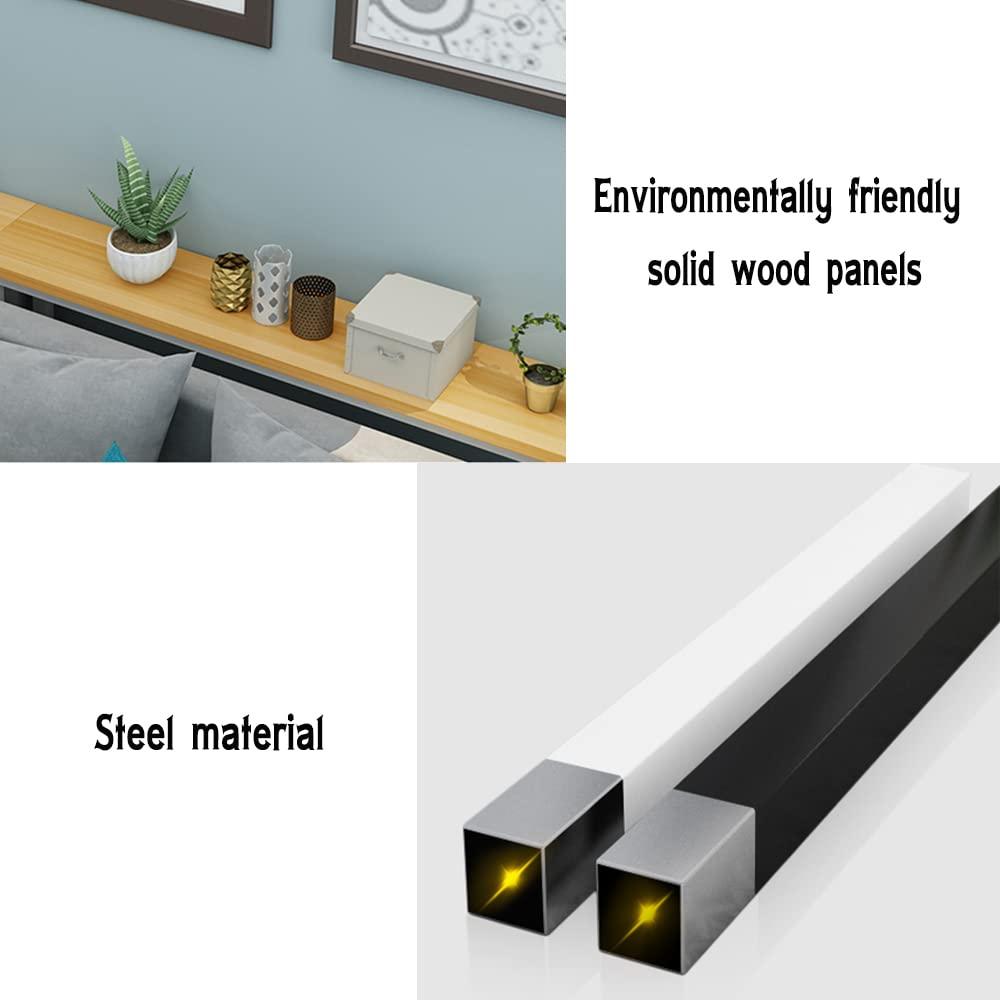 ALSODI ALSODI Double Layer Narrow Edge Console Table, Porch Entrance Console, Sofa Rear Shelf, Bedside Rear Console,B,80 * 20 * 100cm