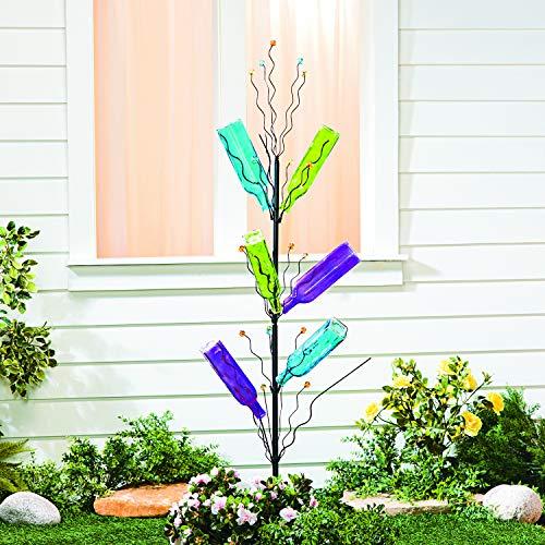 Fun Express Fun Express Bottle Tree, Stands Almost 4 Feet Tall - Metal with Plastic Tips - for Wine Bottle and Outdoor Yard Decorations