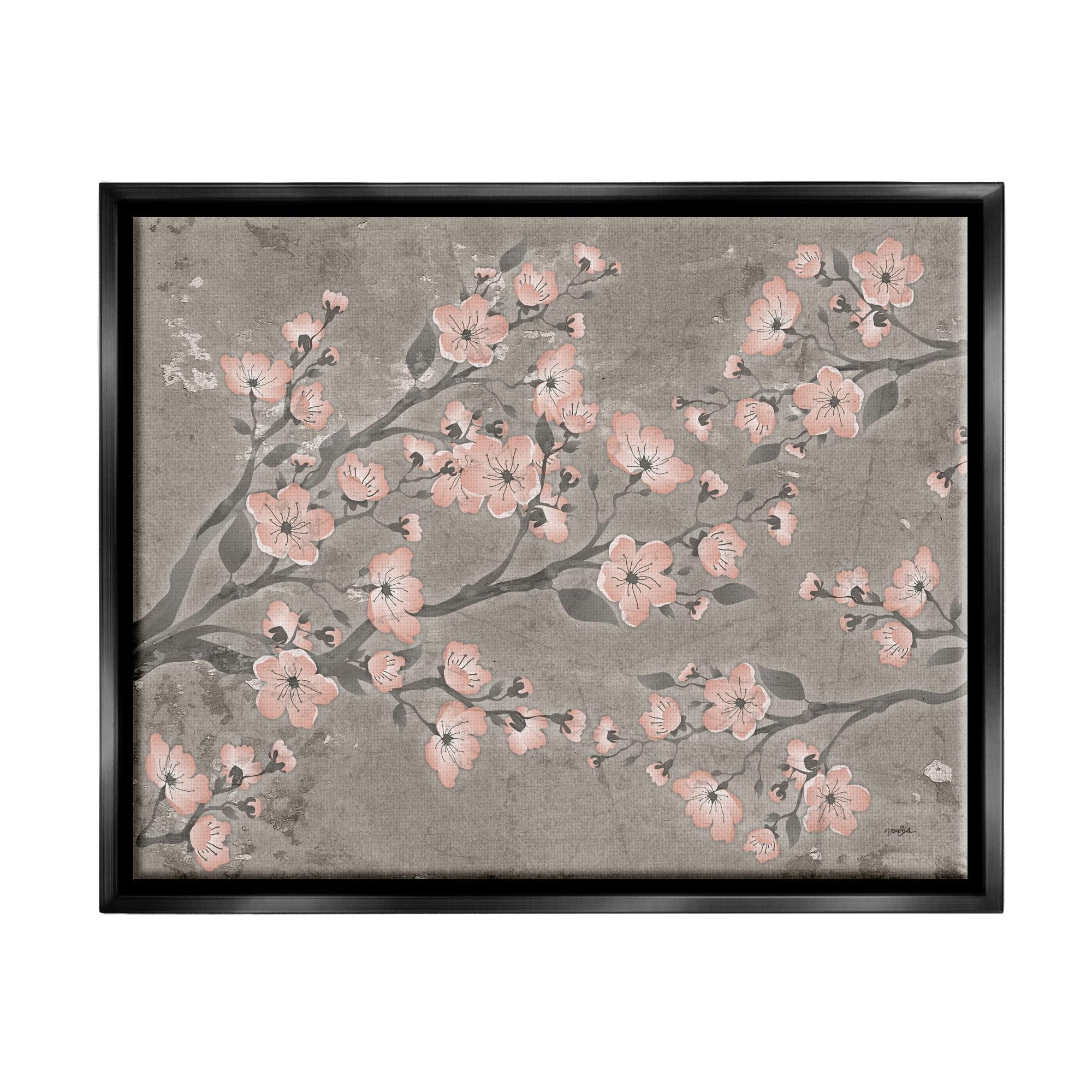 Stupell Industries Stupell Industries Cherry Blossom Pattern Composition Floating Framed Wall Art, Design by Diane Stimson