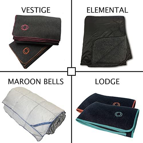 Orion Blanket Co. Orion Outpost Trading Co. Vestige Military Wool Blanket, 4.5 lbs, 66" x 84" (Gray/Lt. Blue)