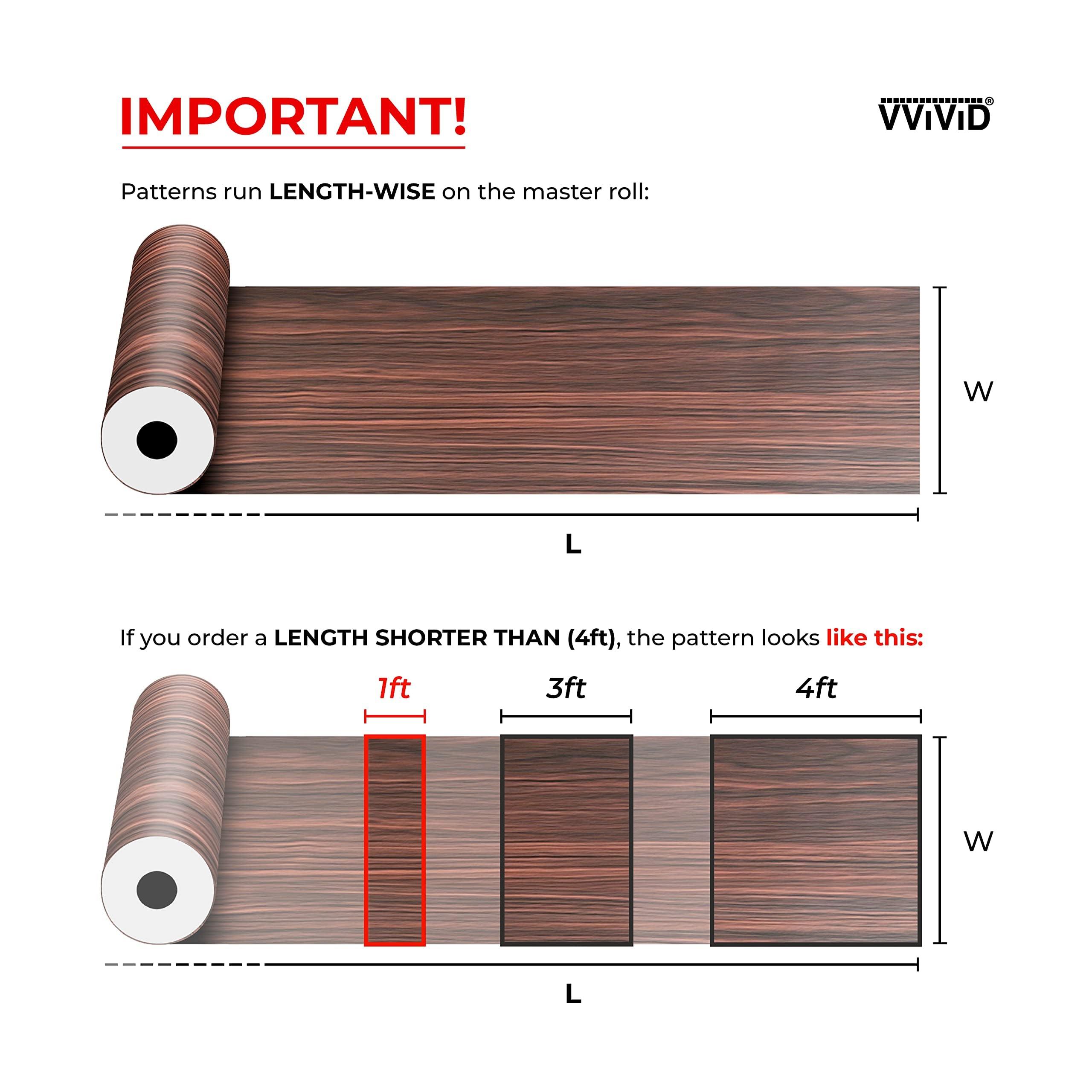 VViViD VViViD Natural Black Ash Wood Grain Adhesive Film with Air-Release Membrane (17.75 Inch(L) x 49 Inch(W))